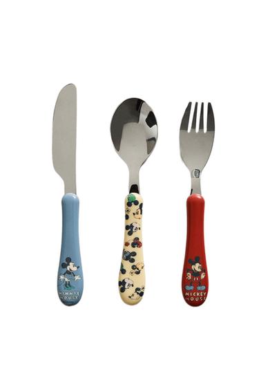 Zaras KID MICKEY & MINNIE ©DISNEY CUTLERY SET (SET OF 3) - Flerfärgad