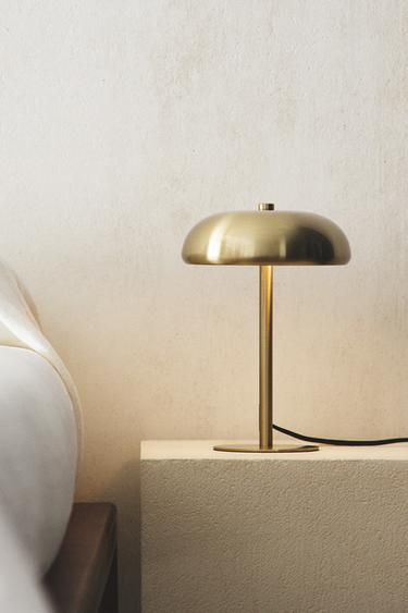 SMALL MONOCHROME TABLE LAMP - Gold by Zara