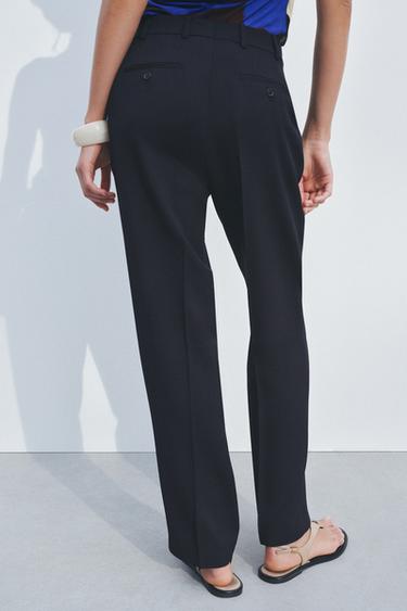 PANTALÓN LANA 100% ZW COLLECTION - Marino de Zara