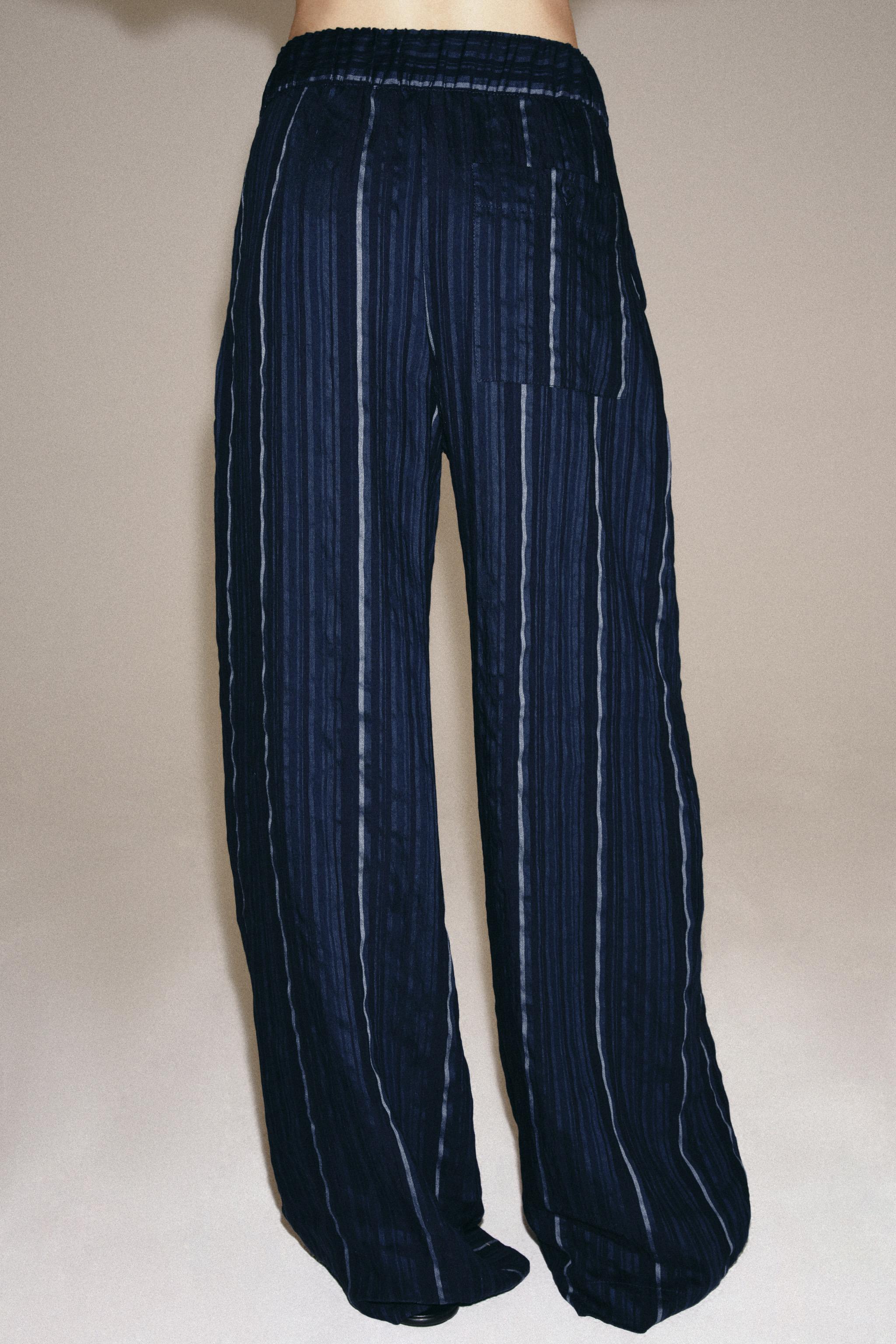 ZW COLLECTION STRIPED PALAZZO TROUSERS