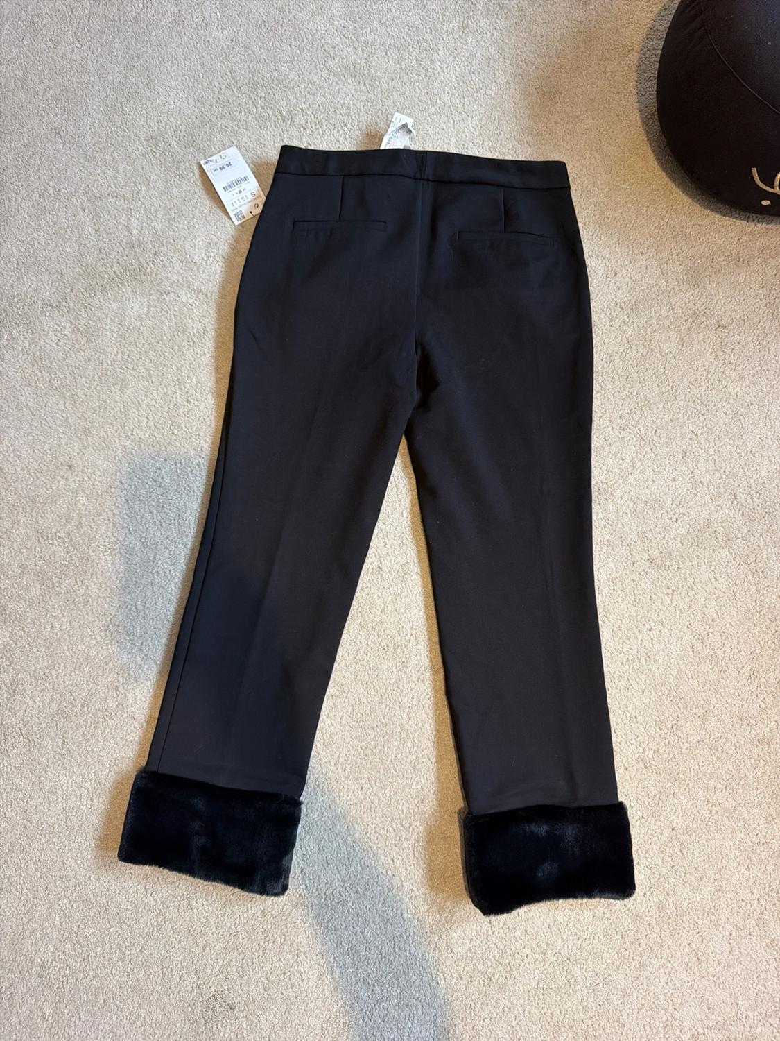 TROUSERS WITH FAUX FUR CUFFS - Image 4