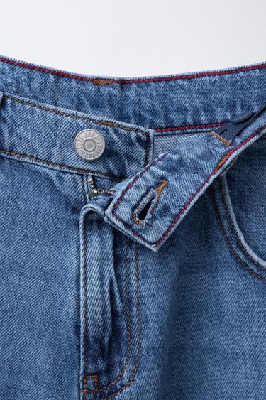 EMBROIDERED BAGGY JEANS - Mid-blue by Zara - Image 2