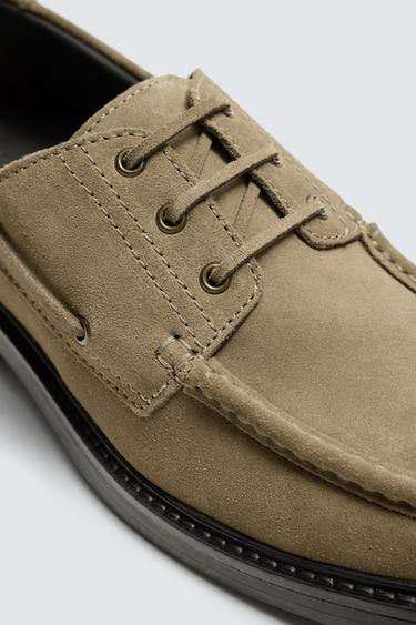 LEATHER SMART DECK SHOES - Beige by Zara - Image 5