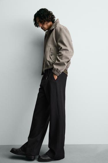 HERRINGBONE TEXTURED CROPPED FIT JACKET - Mink marl by Zara - Image 5