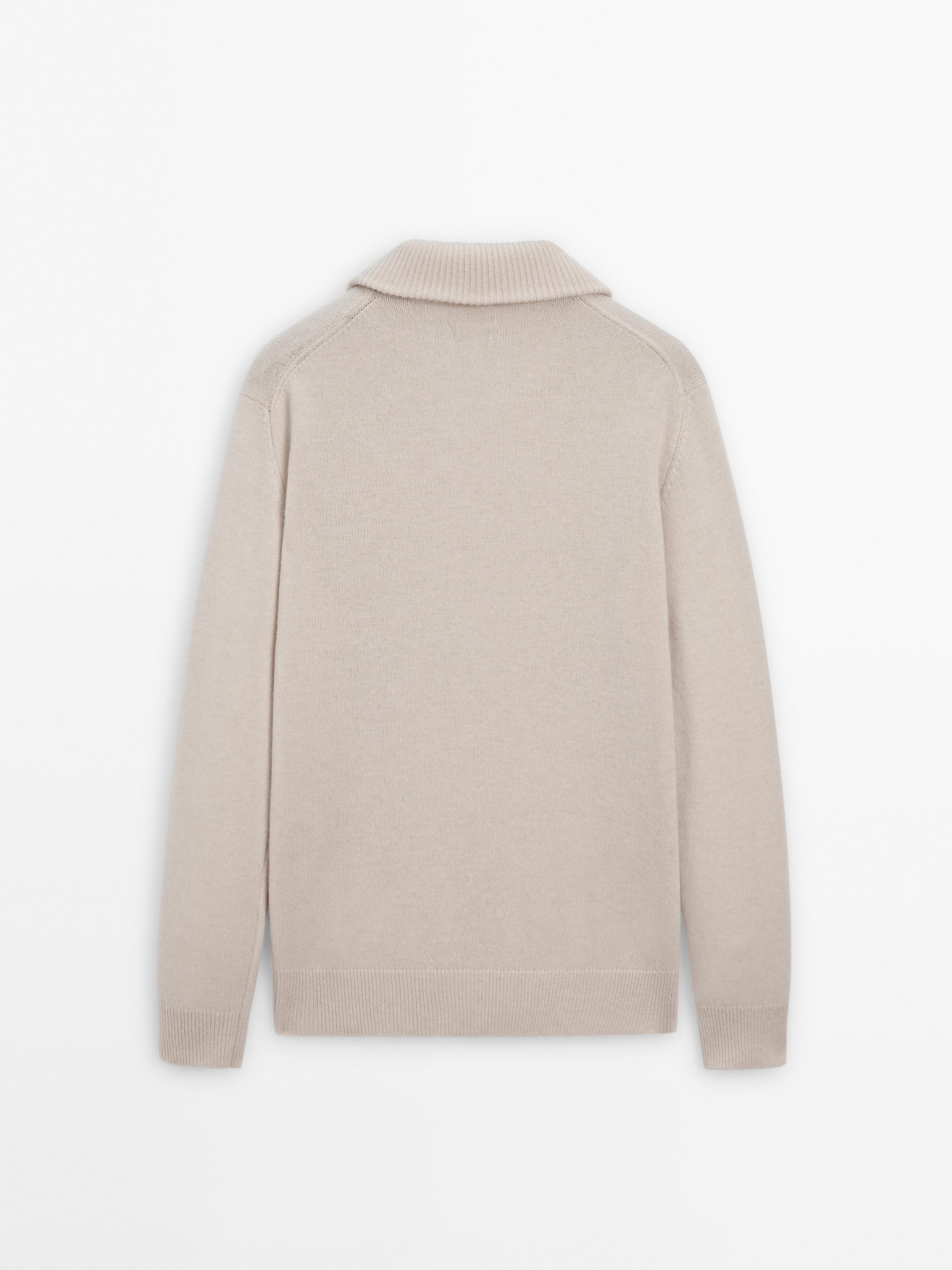 100% wool mock neck sweater - Ecru | ZARA United States