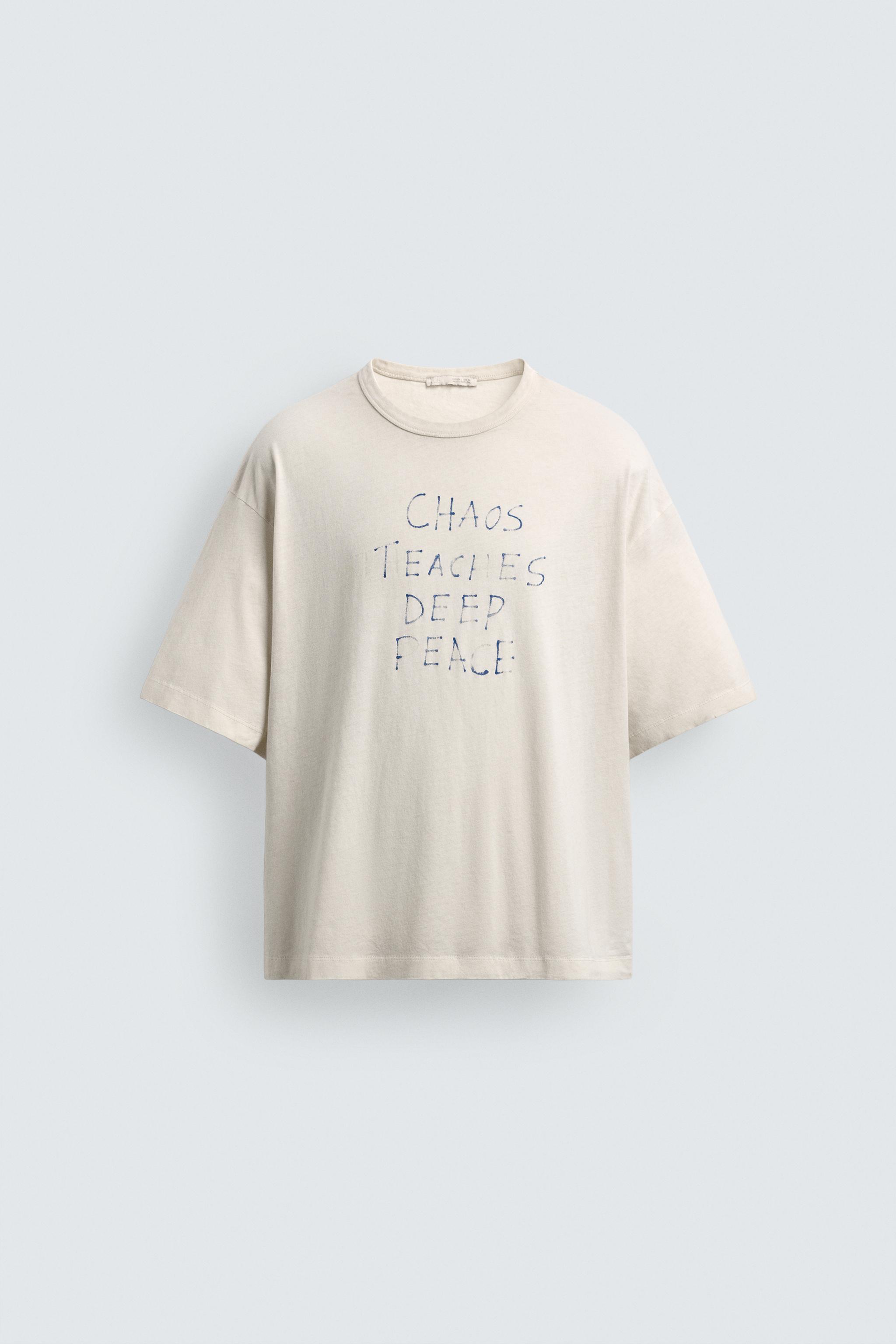 WASHED MARKER TEXT T-SHIRT