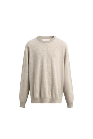 Zara 100% CASHMERE SWEATER - Ecru / Marl