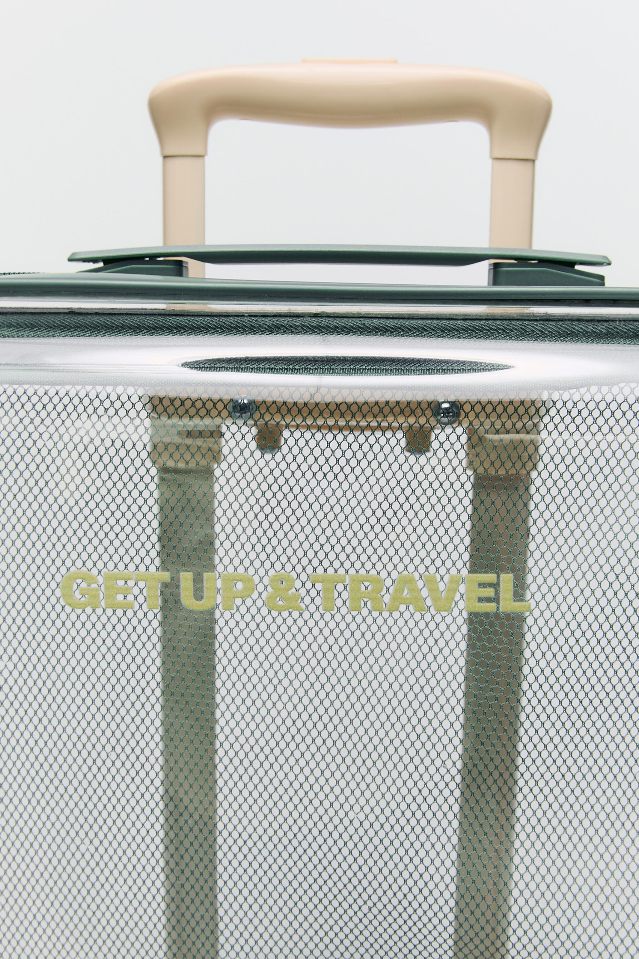 【完売品】ZARA carry-on suitcase EXPLORER TRAVEL SUITCASE - Taupe Gray | ZARA Canada