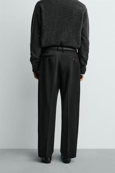 PANTALON COUPE DÉCONTRACTÉE À PLIS AARON LEVINE X ZARA - Noir de Zara - Image 2