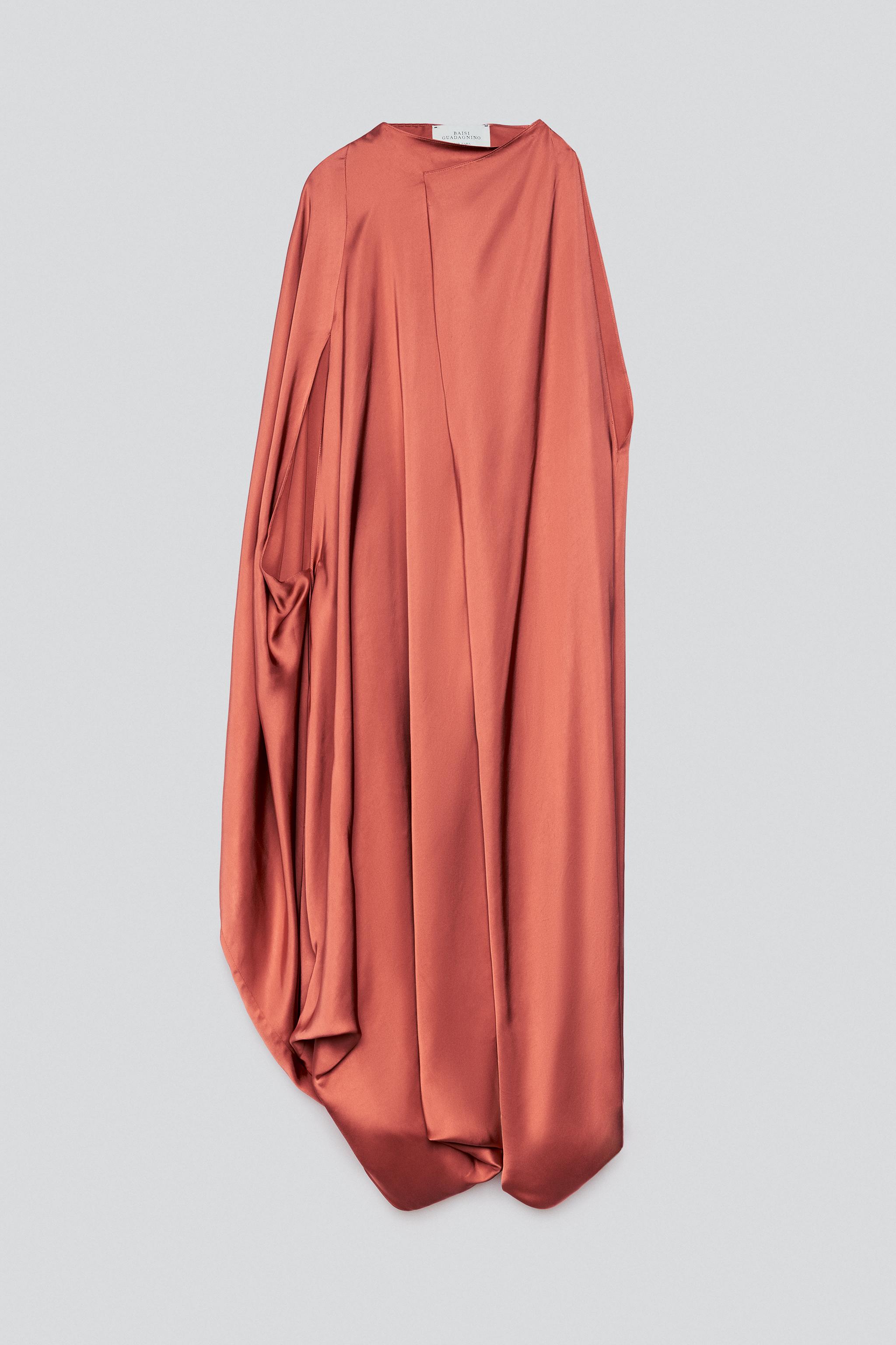 ROBE SATINÉE DRAPÉE