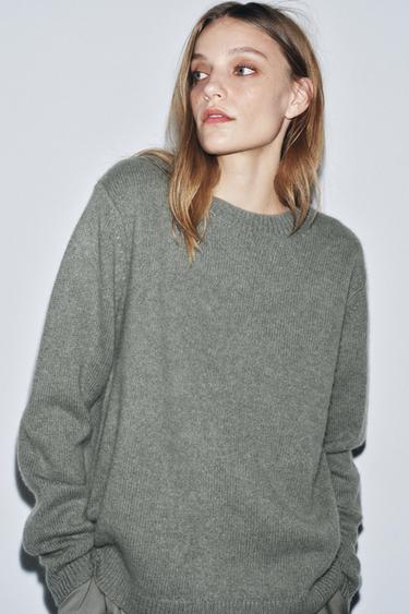 PULL 100 % CACHEMIRE COUPE CLASSIQUE - Verdâtre de Zara - Image 3