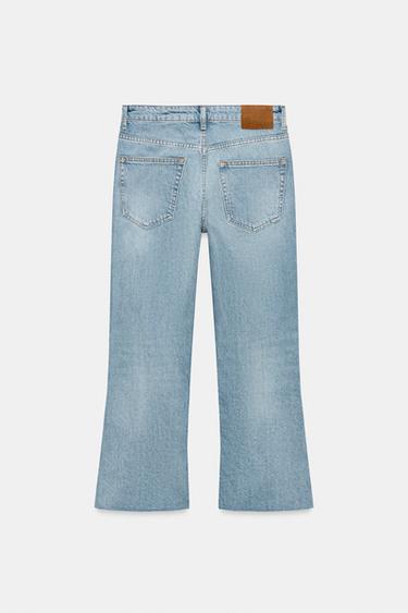 ZW COLLECTION RELAXED BOOTCUT MID-WAIST CROPPED JEANS - Light blue by Zara - Image 8