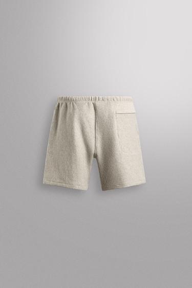 COTTON JOGGER BERMUDA SHORTS - Grey marl by Zara - Image 1
