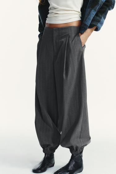 PLEATED JOGGING TROUSERS - Dark grey by Zara - Image 2