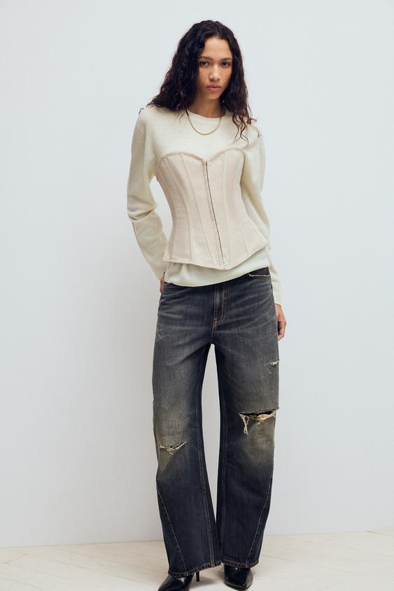 TOP CORSETERO - Beige de Zara - Imagen 0
