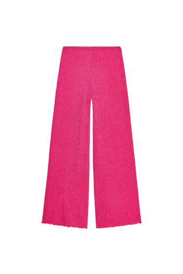 FLOWING TEXTURED TROUSERS
