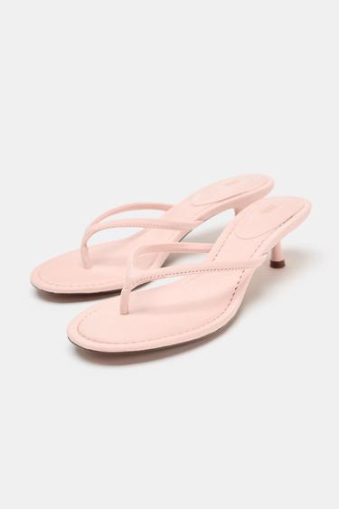 SOFT-FINISH KITTEN HEEL SANDALS - Pink by Zara - Image 2
