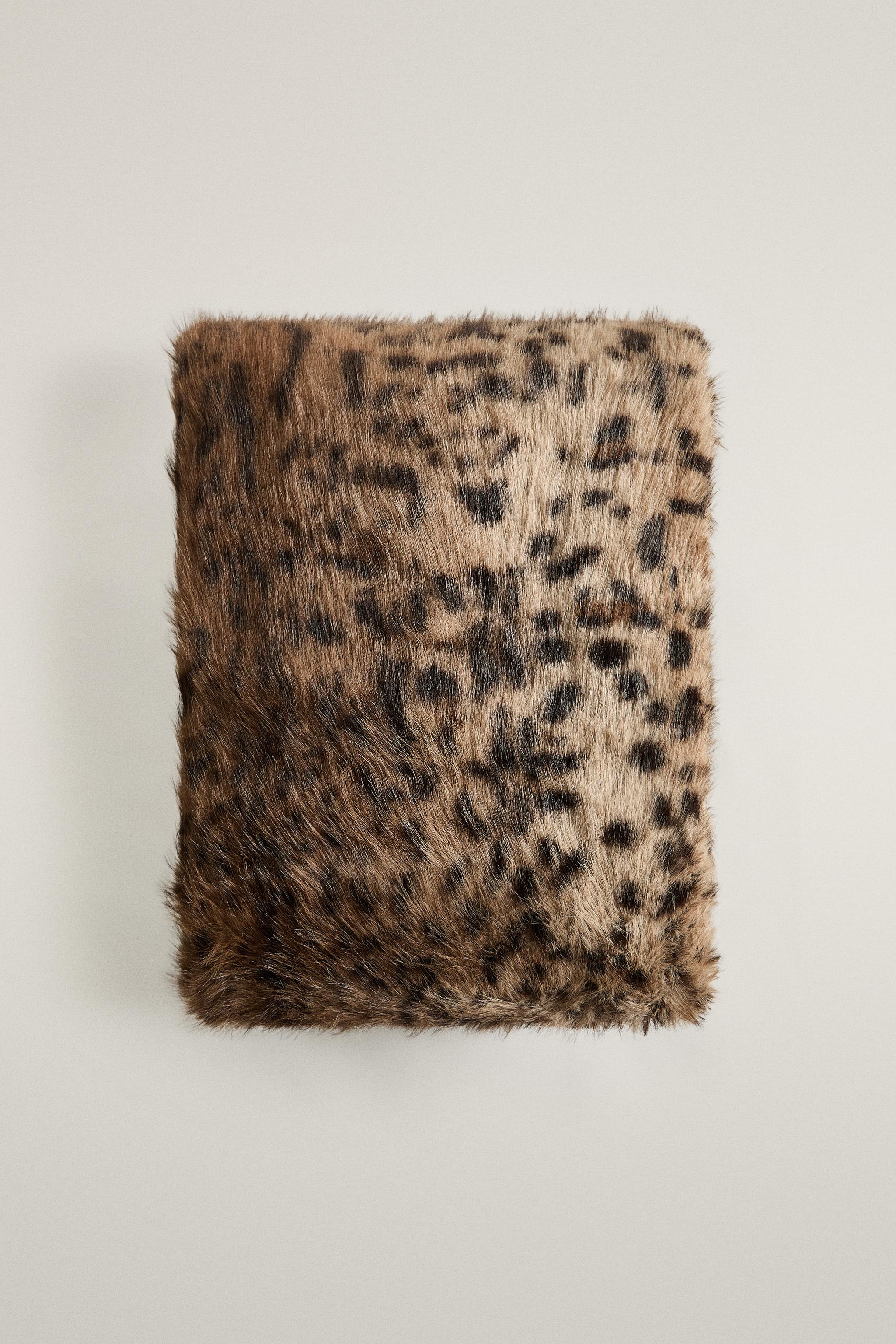 COUVERTURE FOURRURE IMPRIMÉ ANIMAL