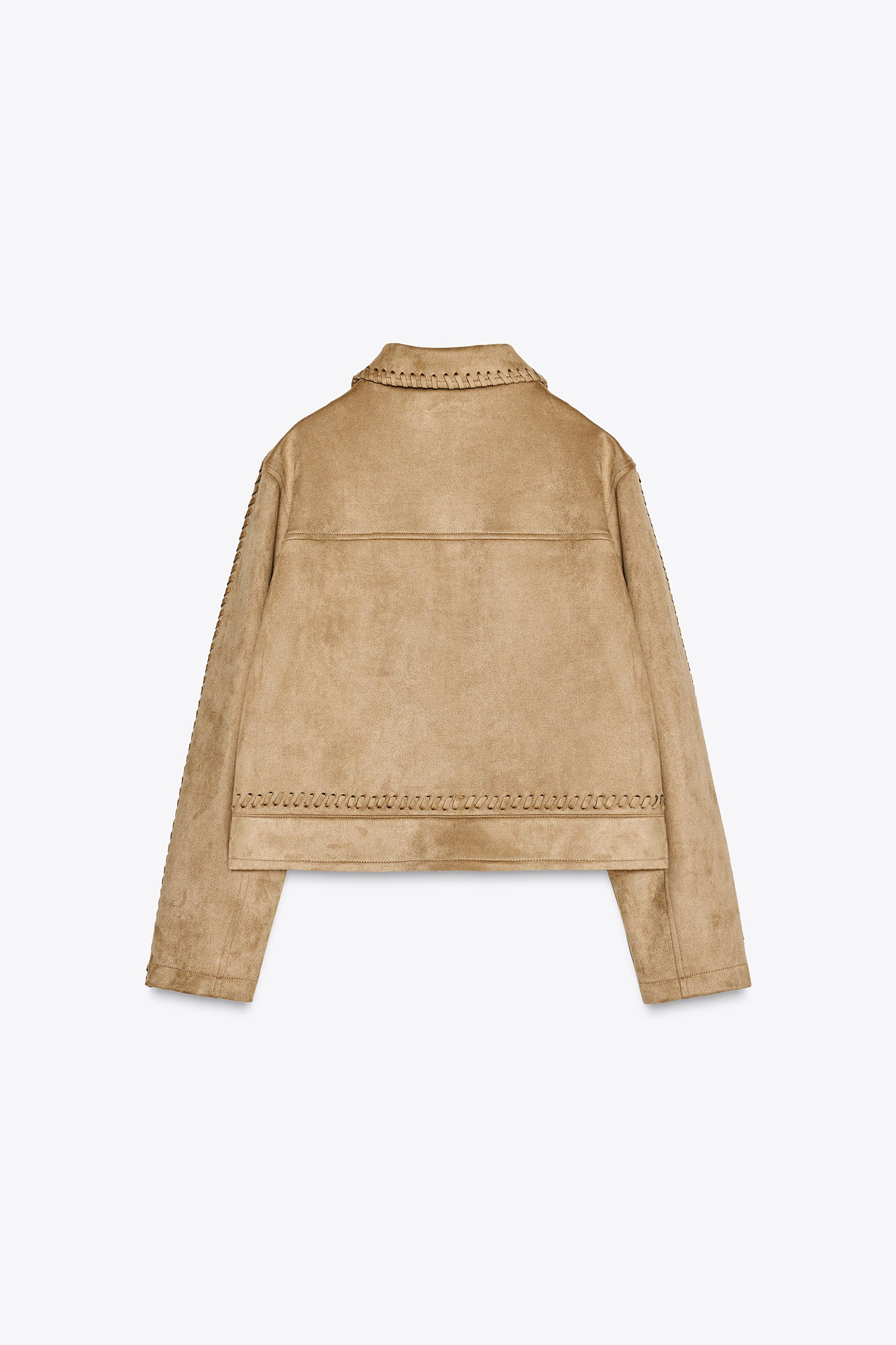☆ドイツ発*ZARA*新作*ブレイデッドフェイクスエードジャケット ☆ドイツ発*ZARA*新作*ブレイデッドフェイクスエードジャケット