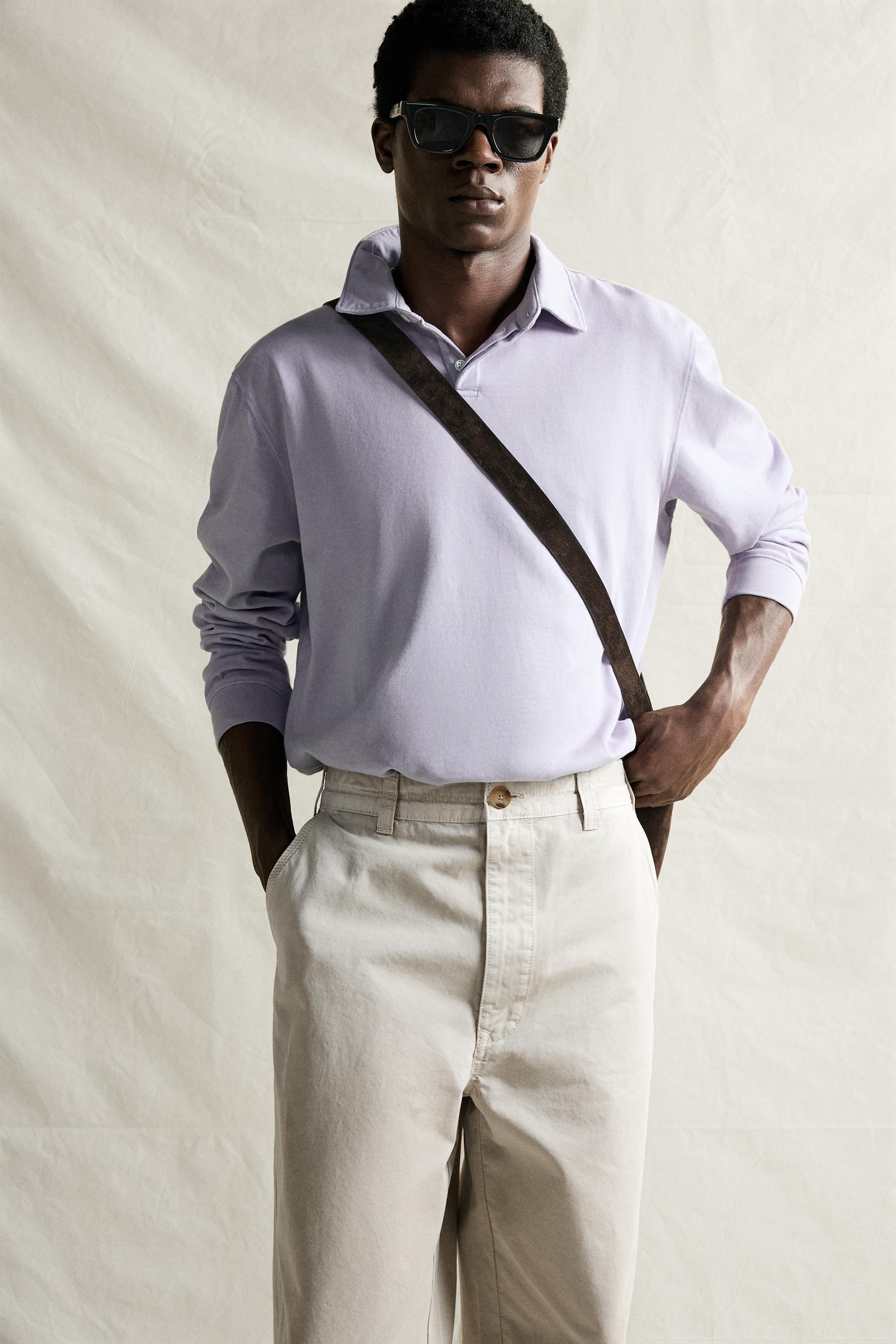 VINTAGE WASH EFFECT STRAIGHT FIT CHINO PANTS
