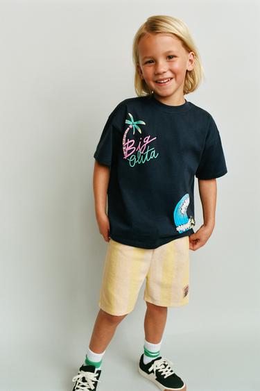 CAMISETA ESTAMPADO SURF - Negro de Zara