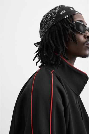 VESTE RÉTRO FOOTBALL - Noir de Zara - Image 4