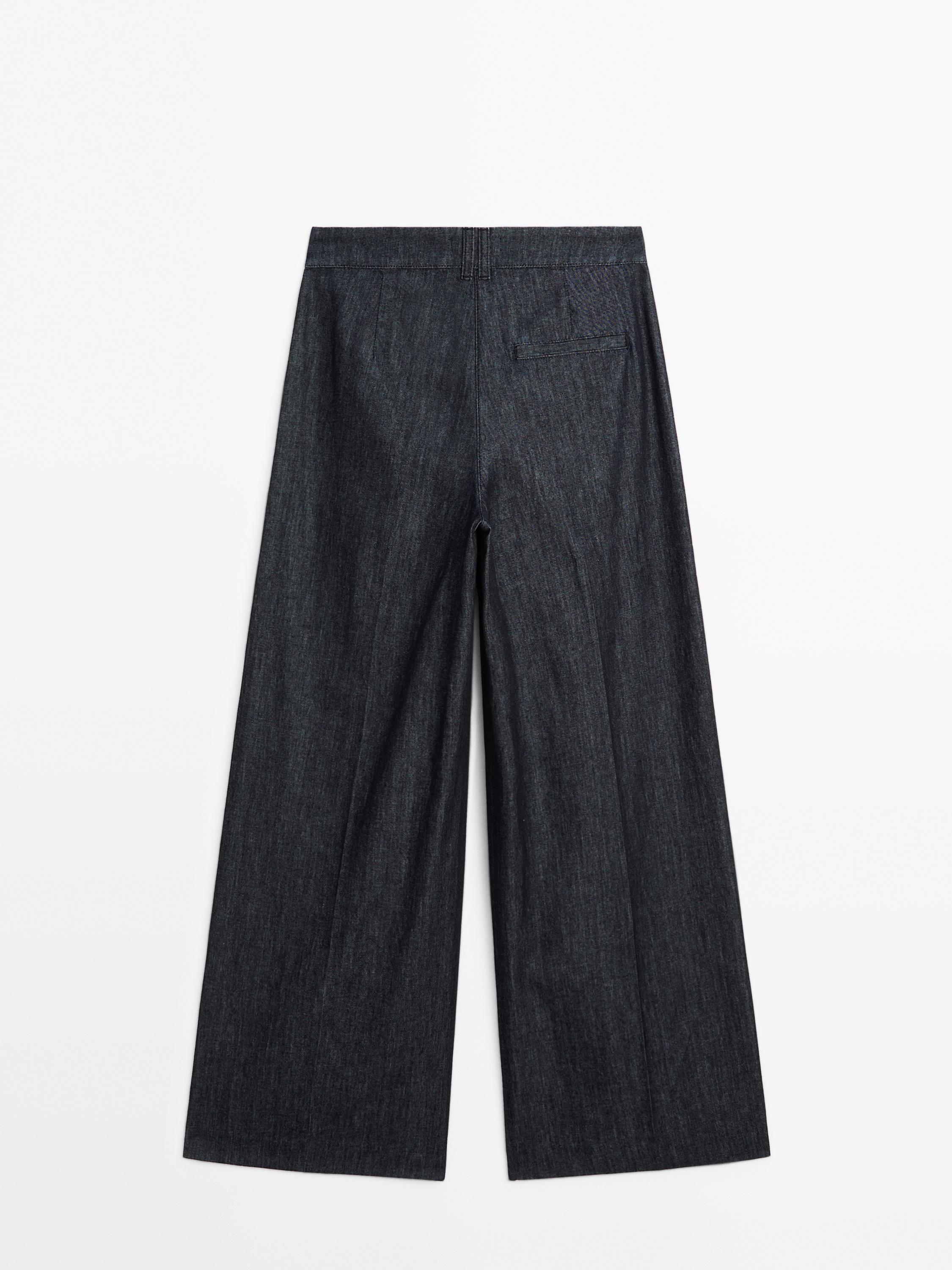 Jean large taille haute