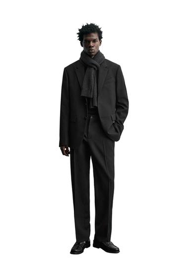 100% WOOL SUIT TROUSERS - Black by Zara