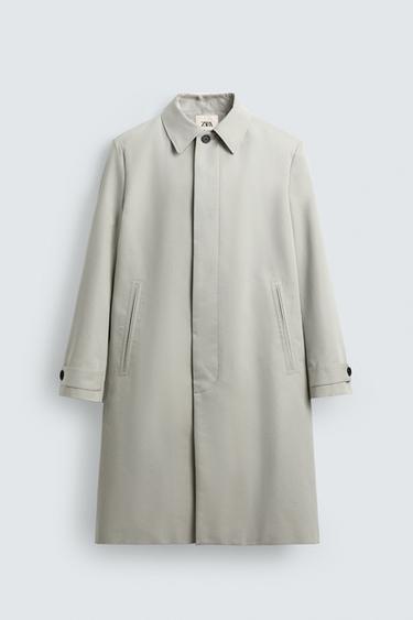 TRENCH TÉCNICO RELAXED FIT - Gris claro de Zara