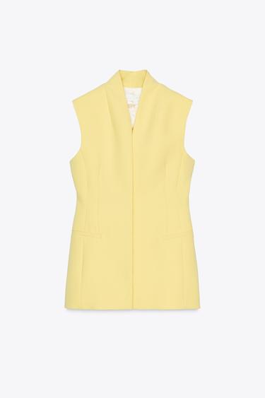 CHALECO PEPLUM ZW COLLECTION - Amarillo de Zara