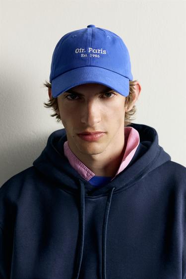 CASQUETTE BRODERIE CONTRASTE 0FR. PARIS X ZARA - Bleu de Zara - Image 0