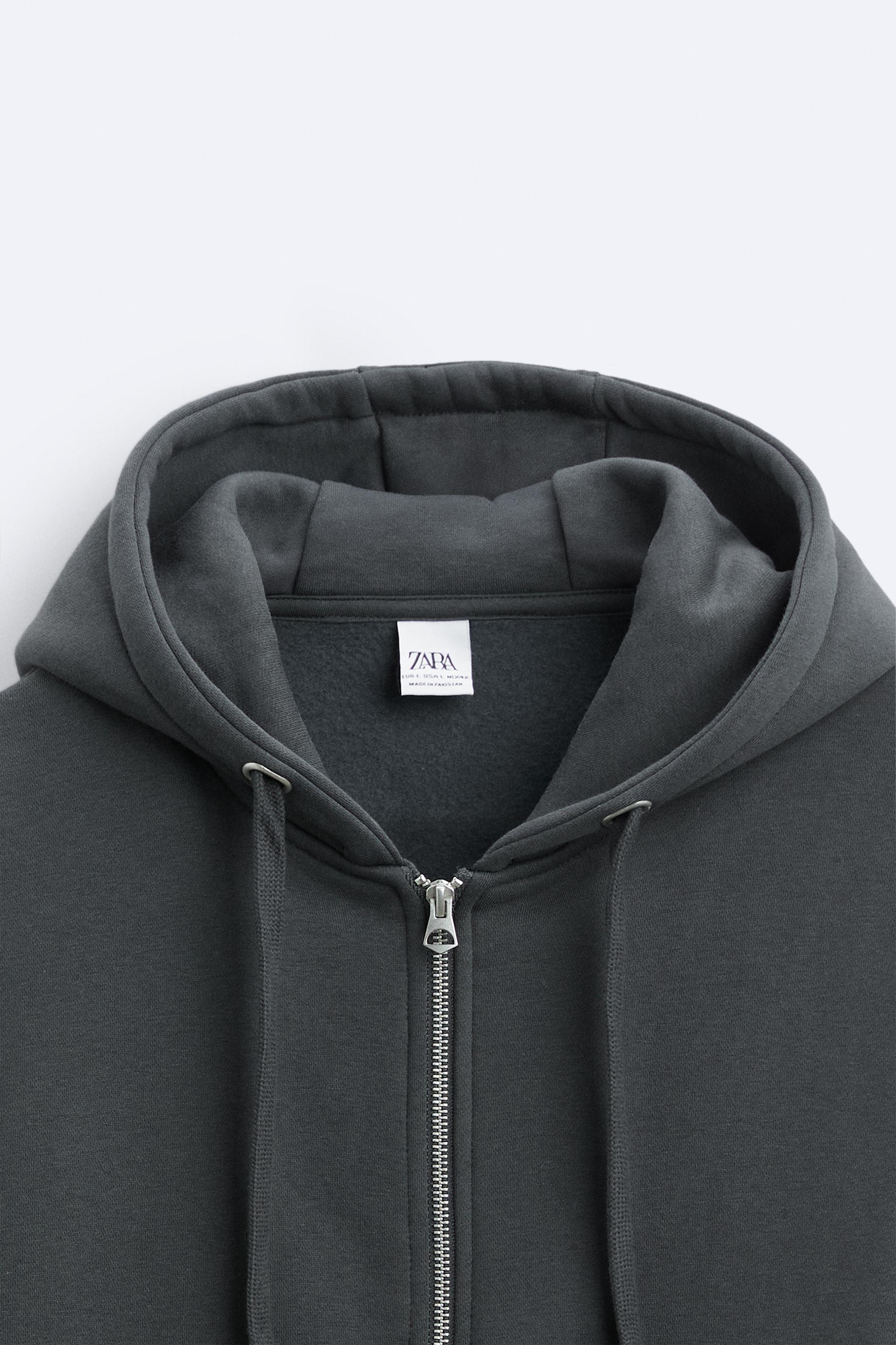 Zara black hot sale hoodie mens