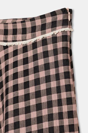 GINGHAM LACE SKIRT - Multicoloured by Zara - Image 7