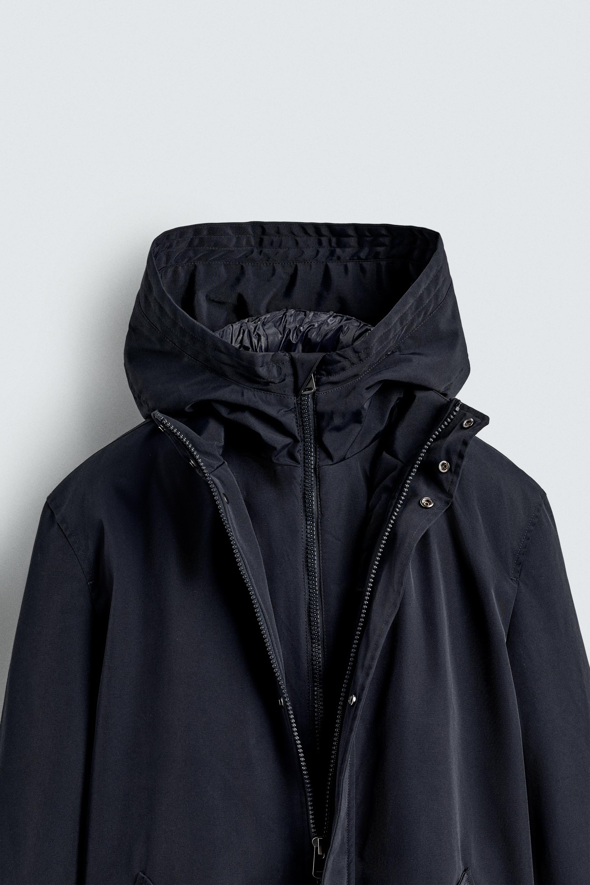 PARKA TÉCNICA REMOVÍVEL WATER REPELLENT - Azul-marinho | ZARA Brasil