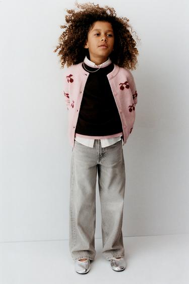 CHERRY KNIT CARDIGAN - Pastel pink by Zara