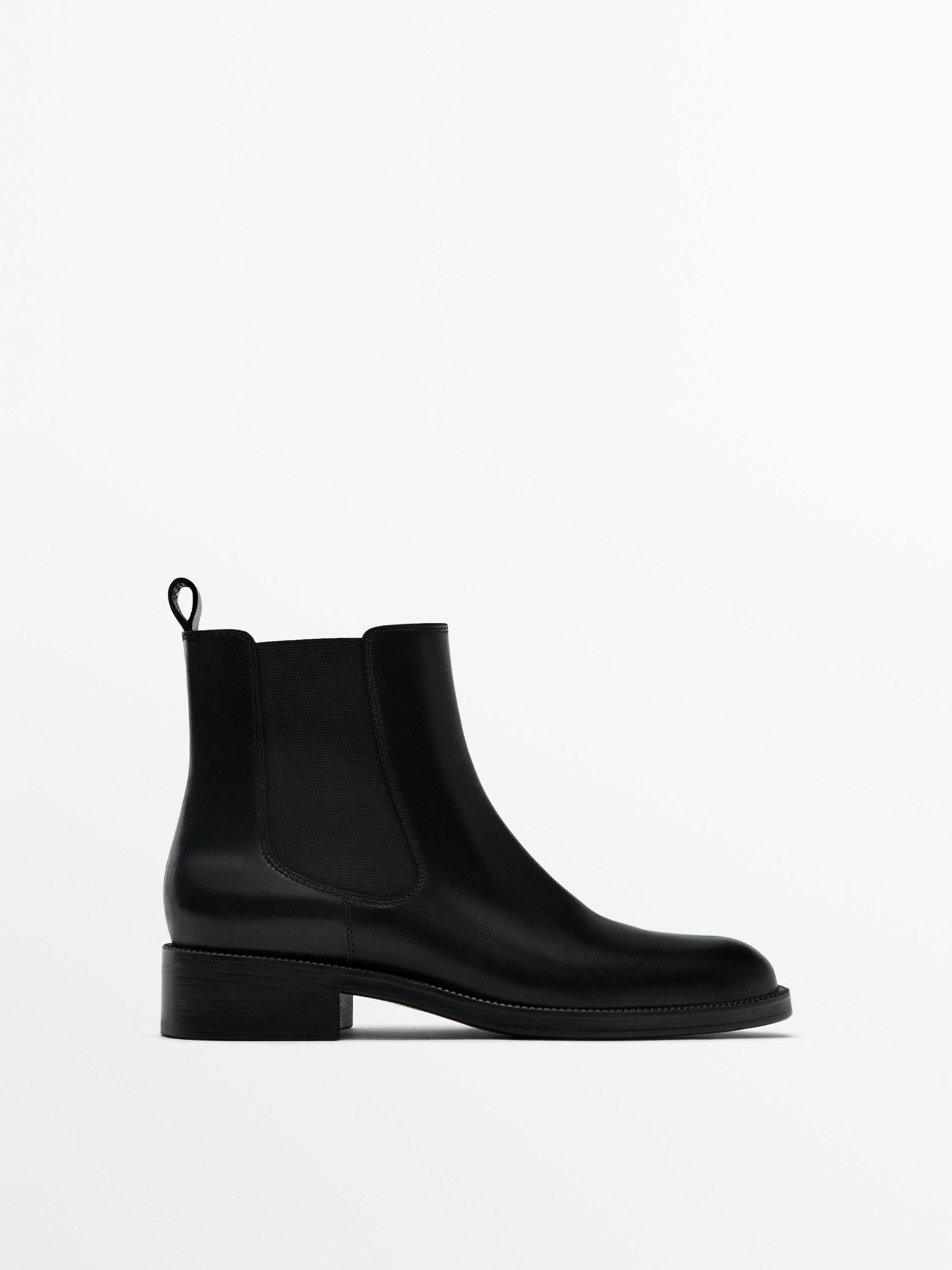 Flat Chelsea boots Black ZARA United States