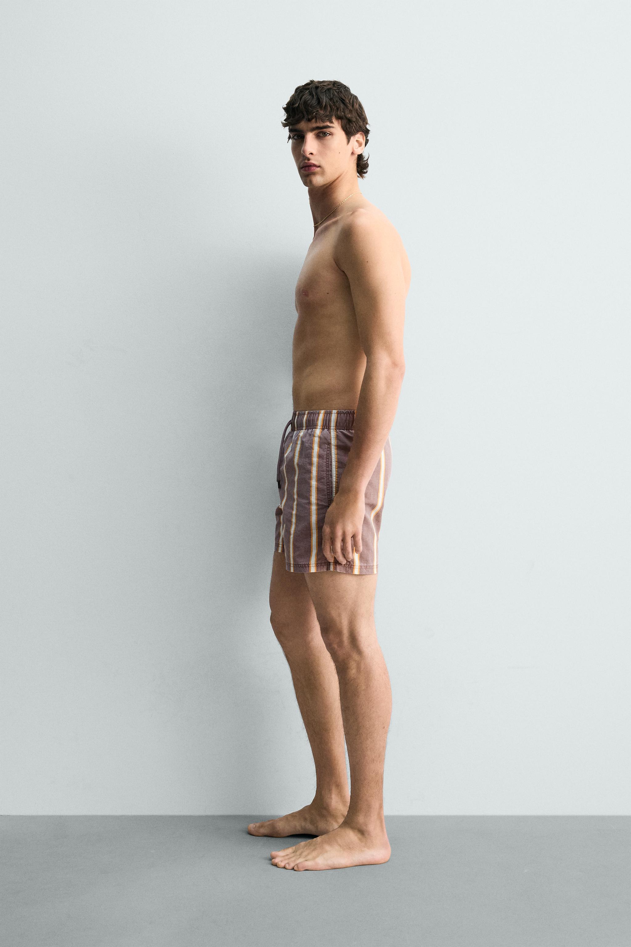 MAILLOT DE BAIN LONG À RAYURES