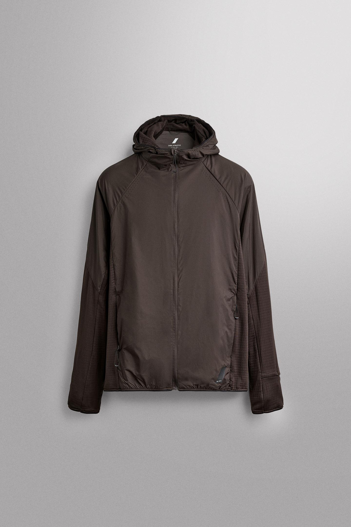 Мужская куртка Zara Mid-Layer Training, цвет: Коричневый — фото 7