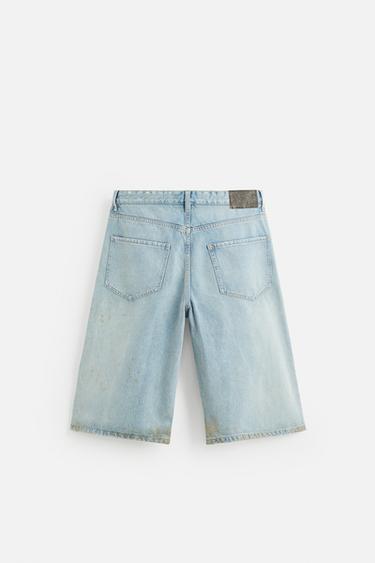 BERMUDAS DENIM COUPE AMPLE EFFET VINTAGE - Bleu clair de Zara - Image 6