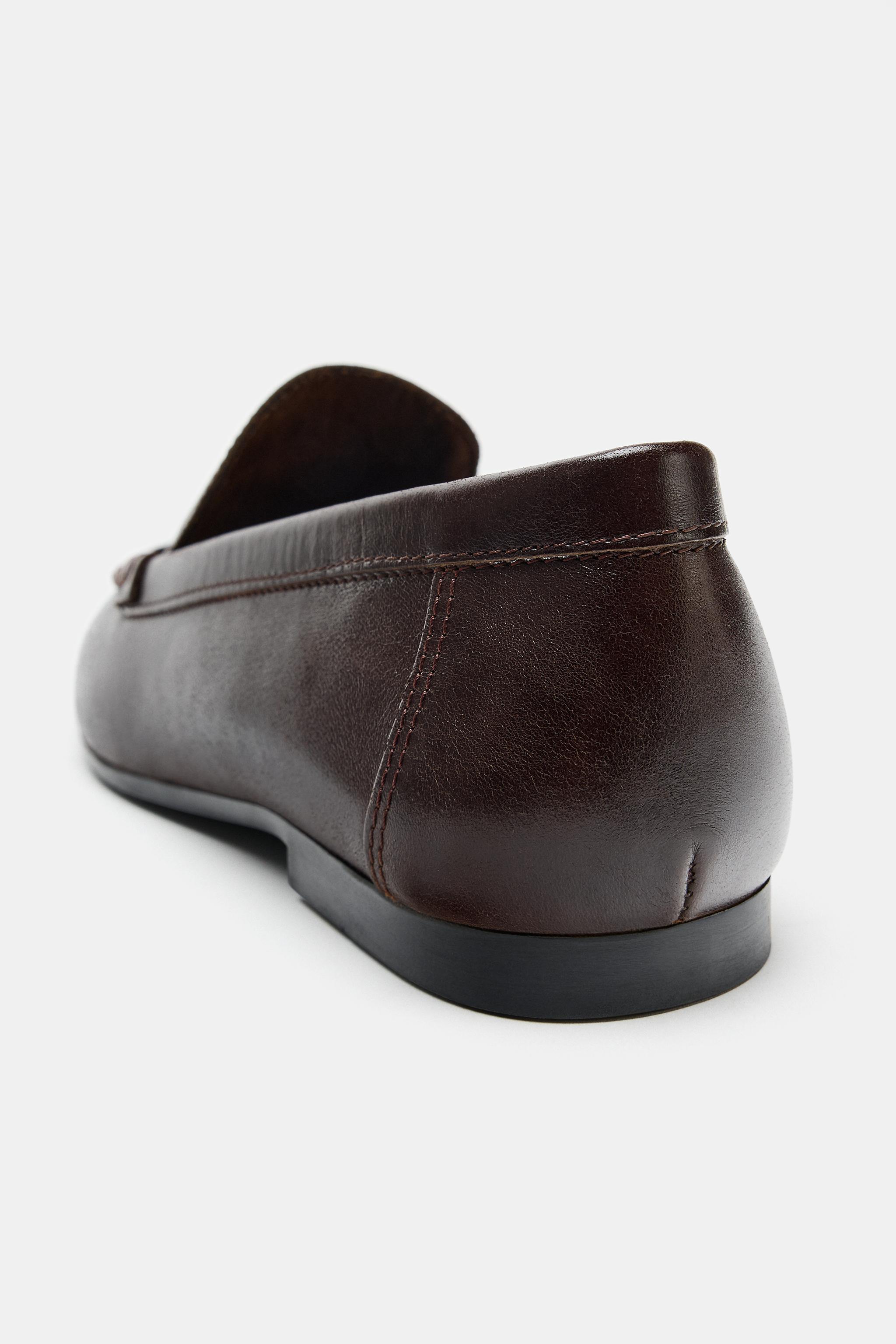 レザー タッセル ローファー - ブラウン | ZARA Japan / 日本