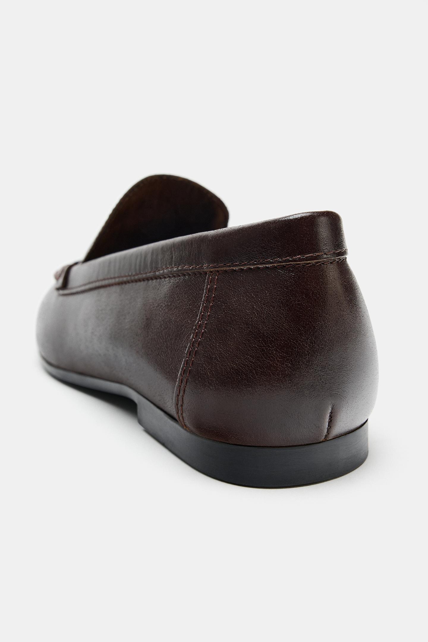 Туфли Zara Leather Tassel, цвет: Коричневый — фото 4