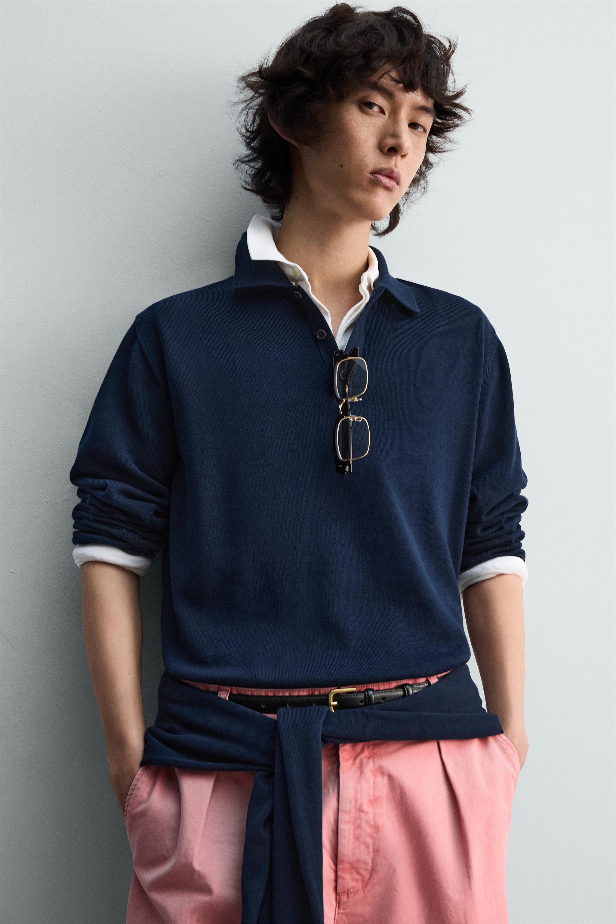 POLO EN MAILLE À COUPE DÉCONTRACTÉE