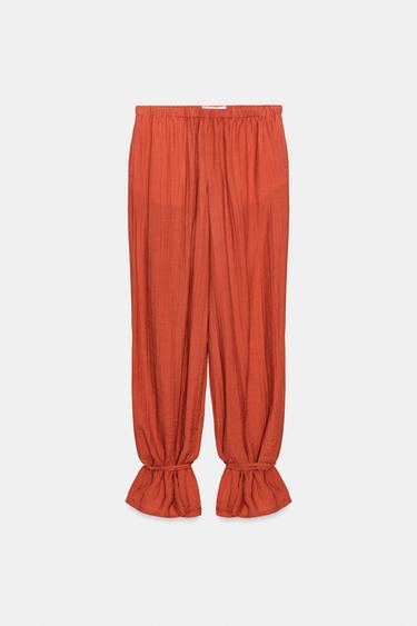 PANTALON BOUFFANT - Orange brûlé de Zara - Image 4