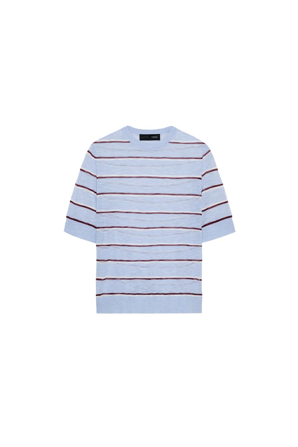 EXTRA-FINE WOOL STRIPED TOP - image 3