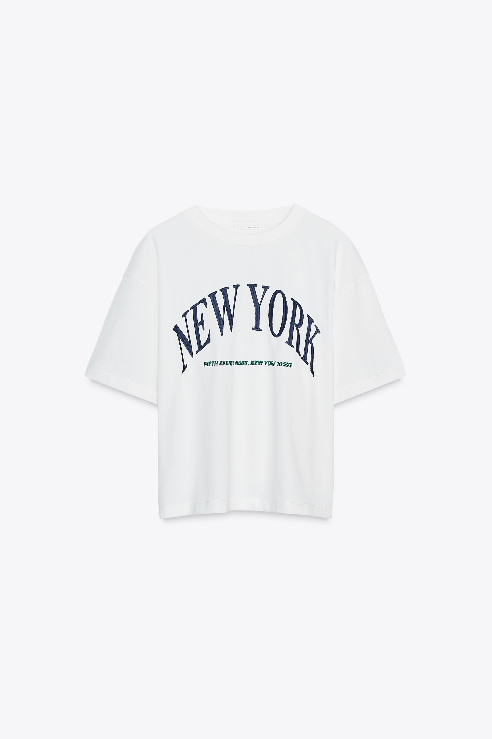 TEXT COTTON T-SHIRT - Ecru | ZARA United States