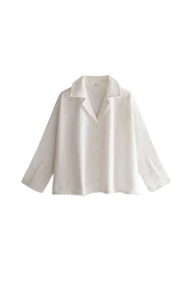 FLORAL DAISY SHIRT - Oyster-white by Zara