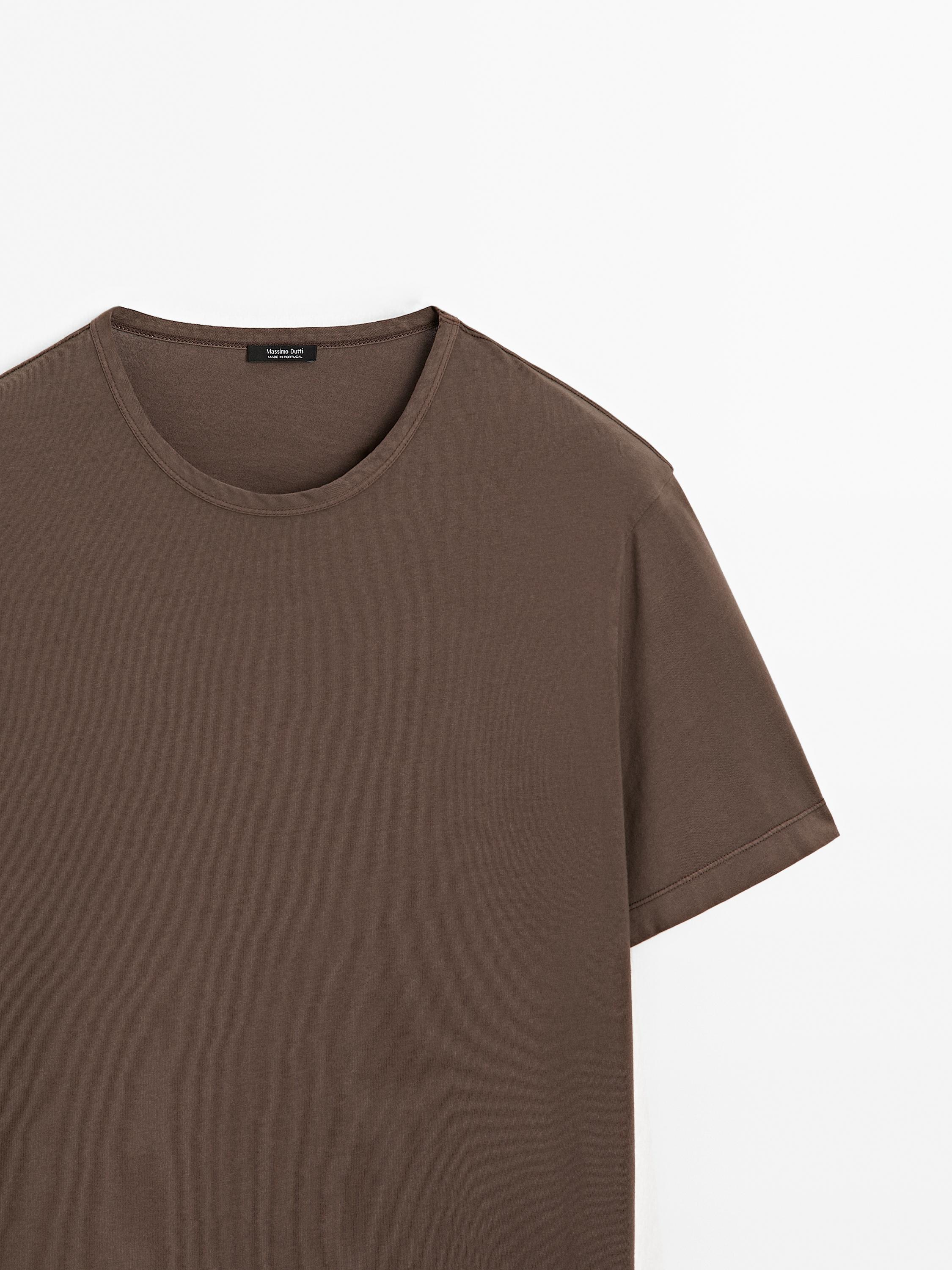 Distressed-effect short sleeve T-shirt