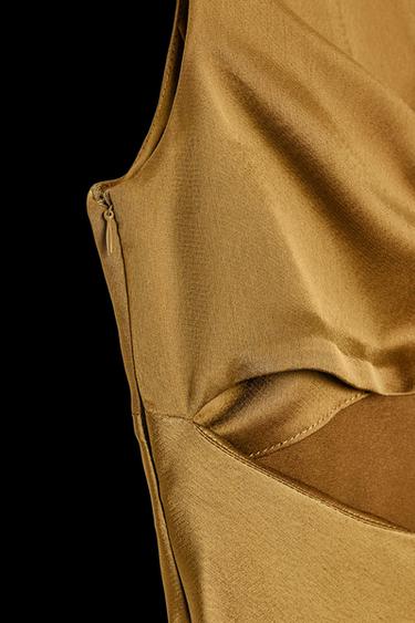 SATIN MIDI DRESS - Oil by Zara
