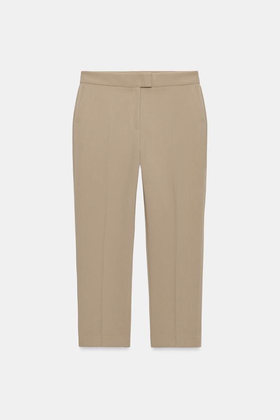 HIGH-WAIST TROUSERS - Light camel by Zara - Image 0