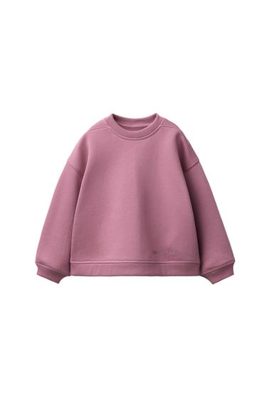 FELPA SCRITTA IN RILIEVO - Rosato scuro di Zara